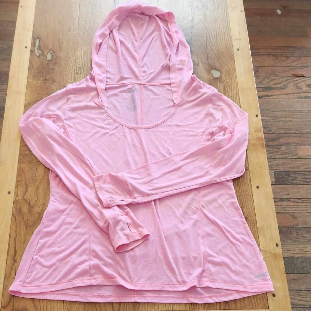 Avia Bright Pink Hooded Athletic Top with Thumb Holes Women's XXL